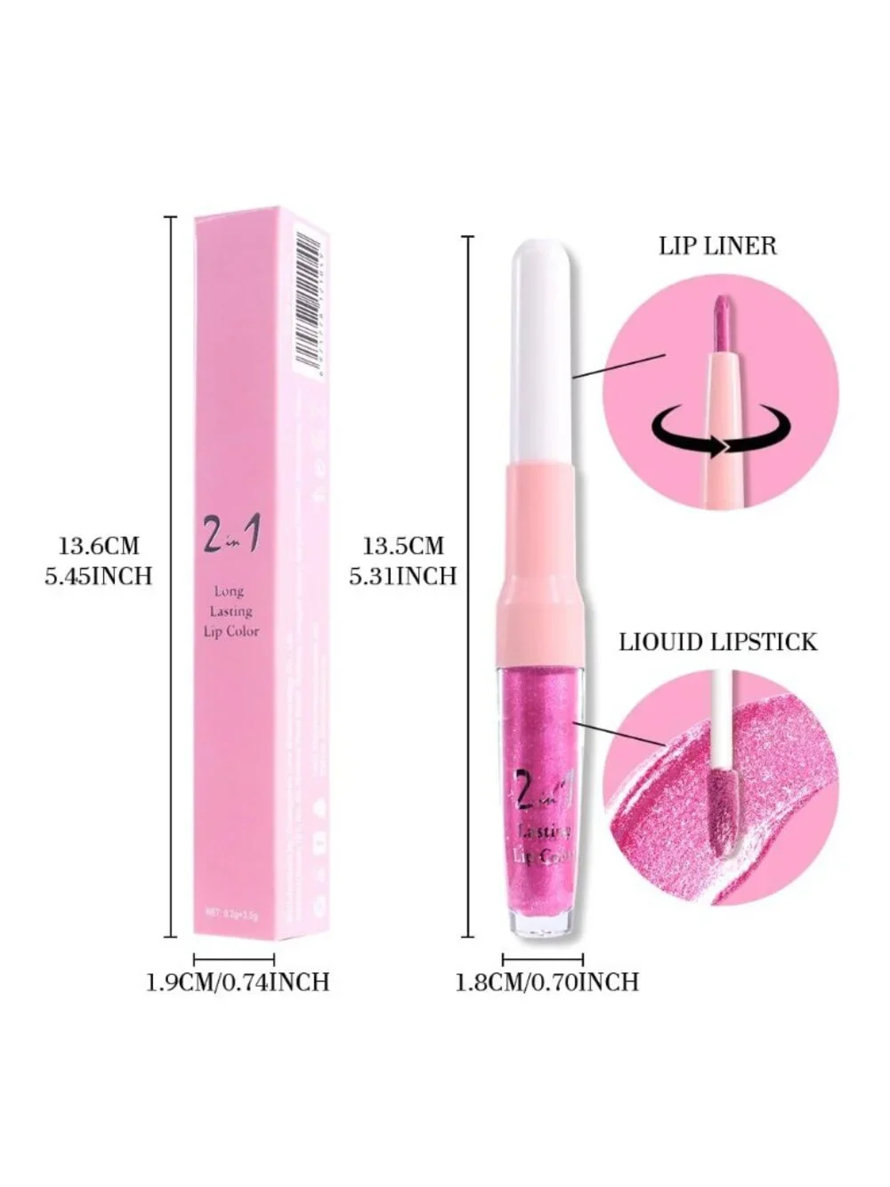 Womens 07# Hot Pink-Metallic Glitter Liquid Lipstick lippies Lip Gloss